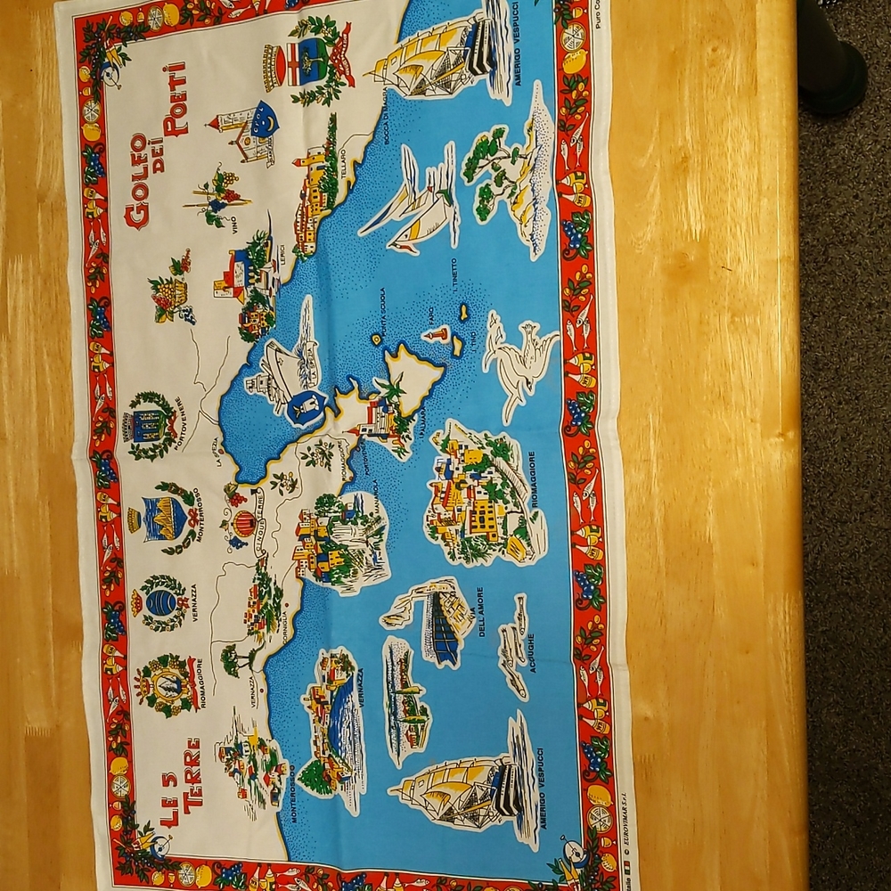 Cinque Terre tea towel